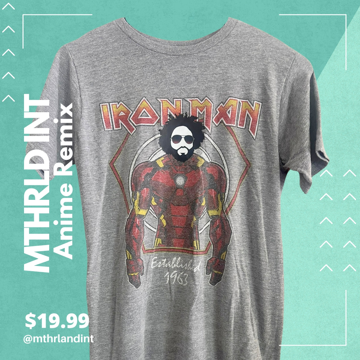 MTHRLNDINT | Anime Remix | Iron Man Remix T-Shirt