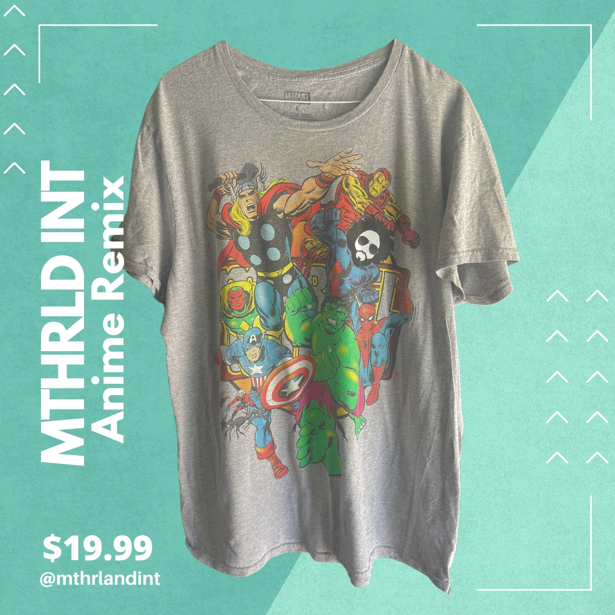 MTHRLNDINT | Anime Remix | Avengers Remix T-Shirt