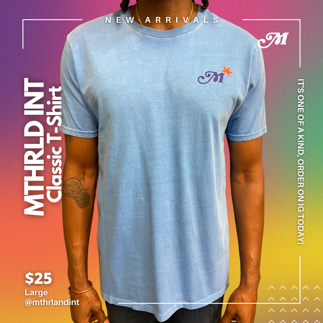 MTHRLND INT | Classic T-Shirt | Powder Blue