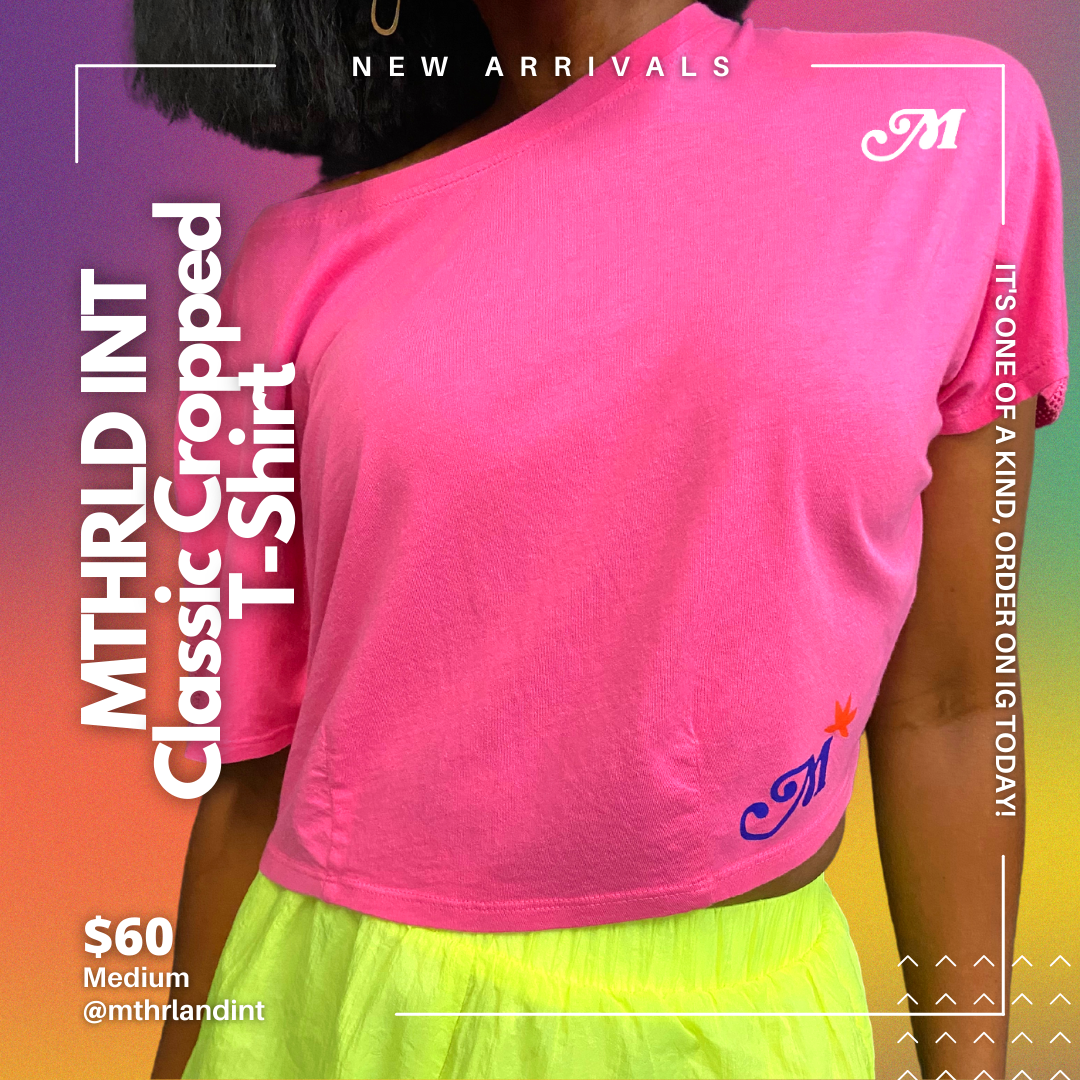 MTHRLND INT | Classic Cropped T-Shirt | Pink