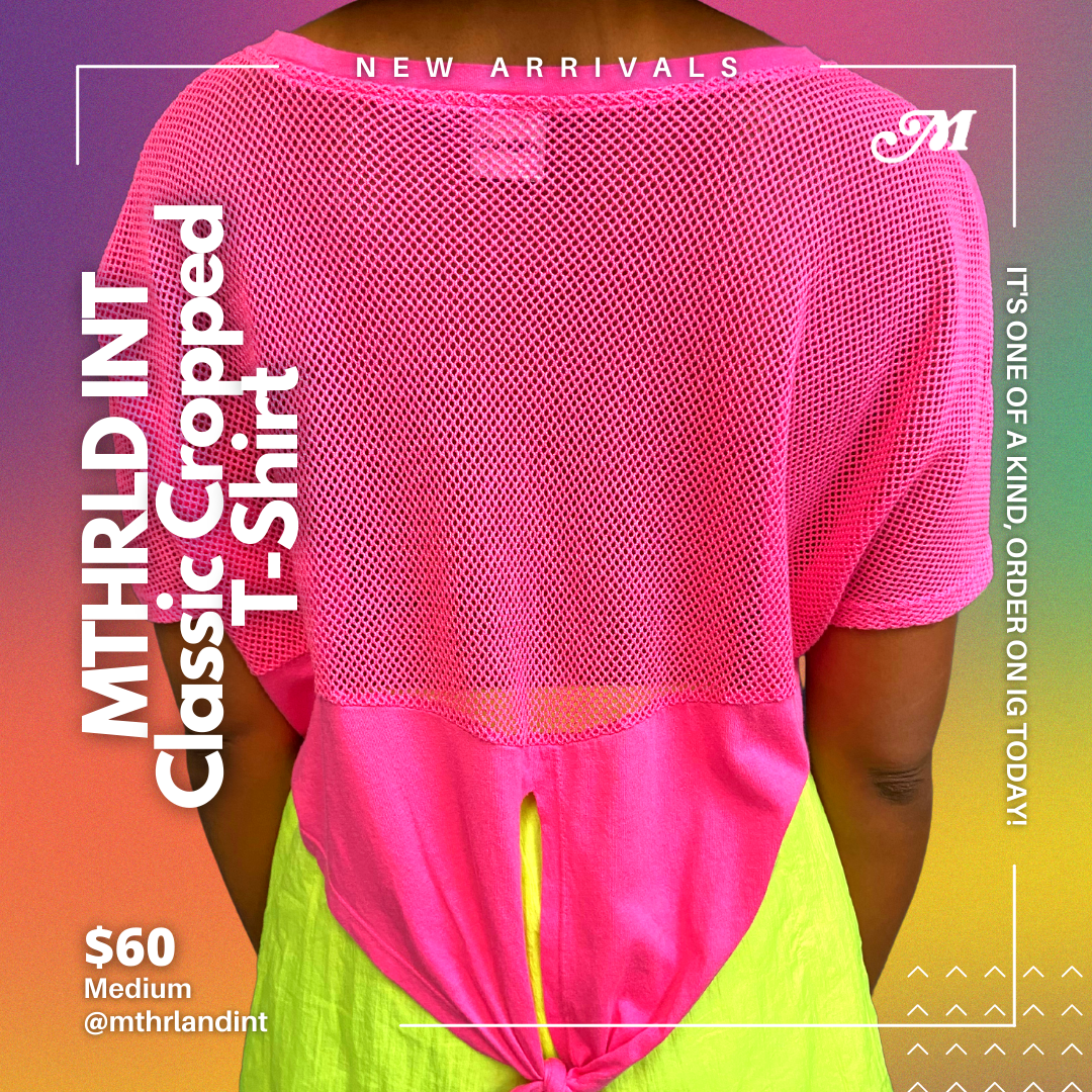 MTHRLND INT | Classic Cropped T-Shirt | Pink