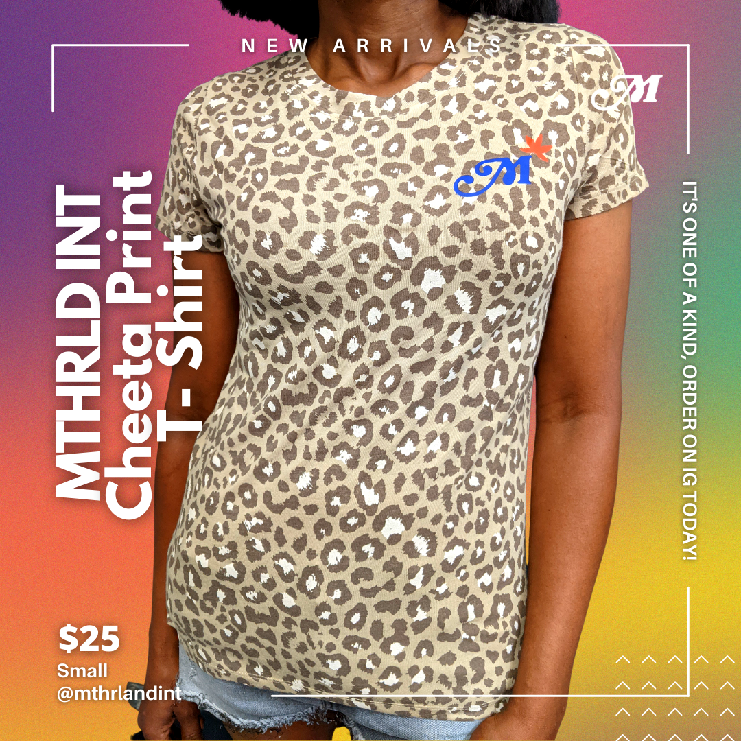 MTHRLND INT | Cheetah Print T-Shirt