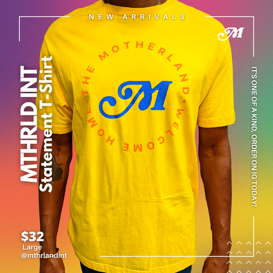 MTHRLND INT | Statement T-Shirt | Yellow