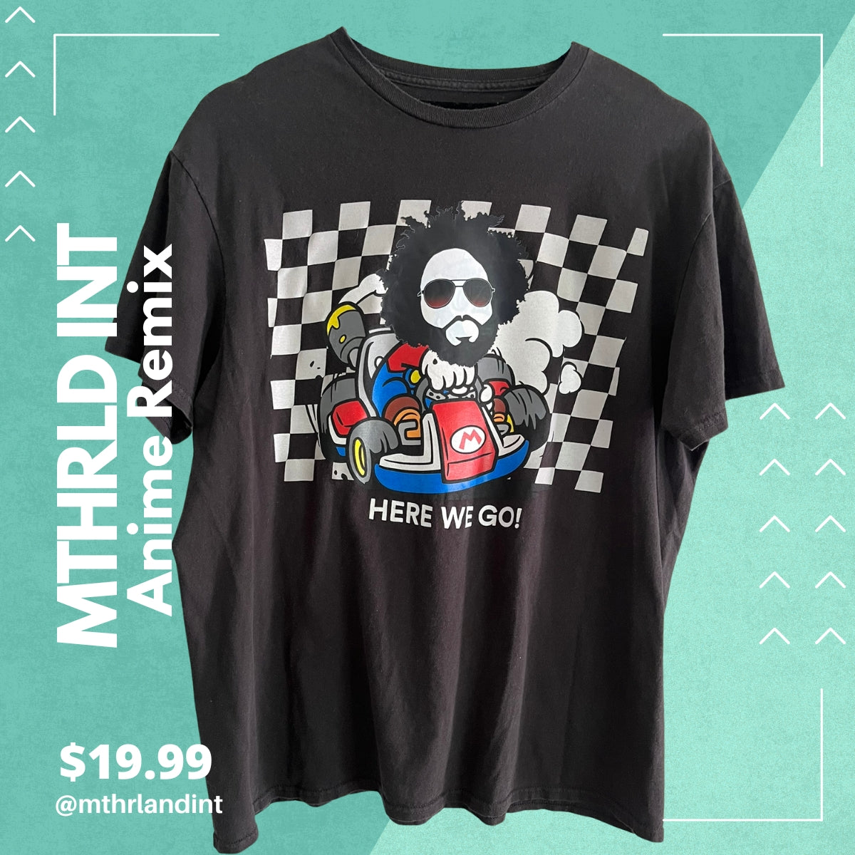 MTHRLNDINT | Anime Remix | Mario Cart Remix T-Shirt